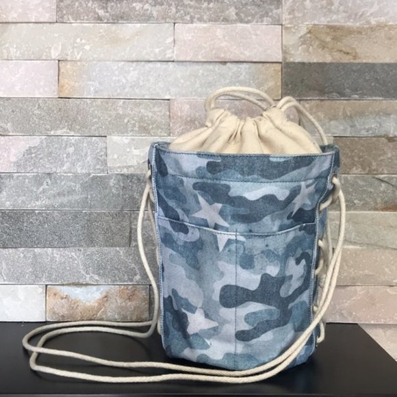 Peace Love World Drawstring Bucket Bag - Picture 4 of 9